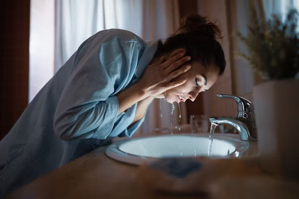 Nighttime skincare routine
