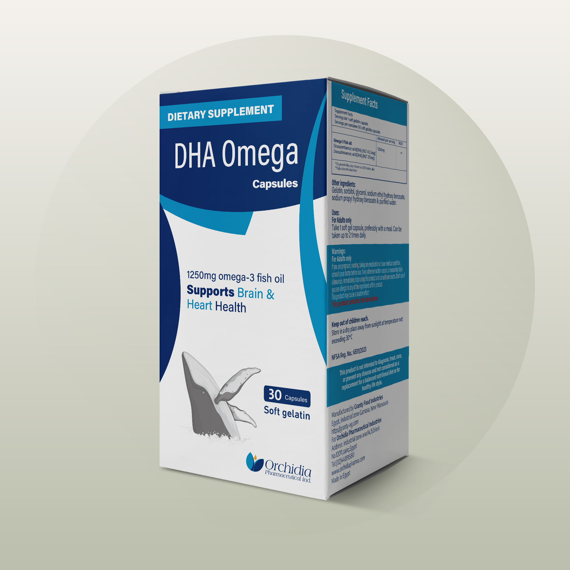 DHA Omega, Premium Fish Oil Supplement – 30 Soft Capsules